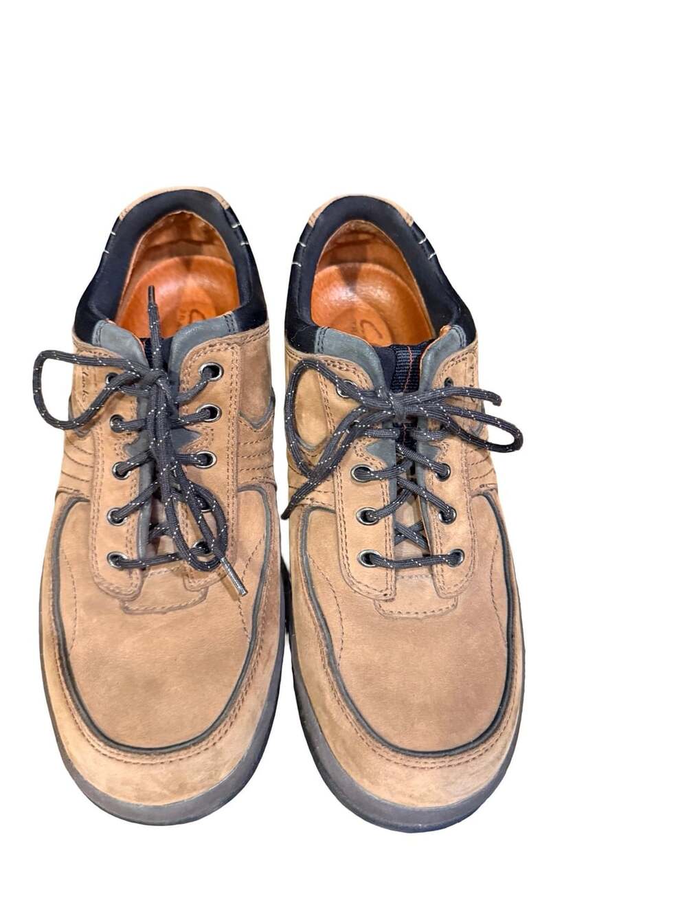Clarks 31997 Travel Trek Brown Suede Lace Up Oxfords Shoes Size 7 W